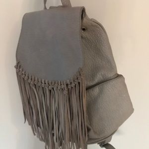 Zara- Grey fringe backpack✨